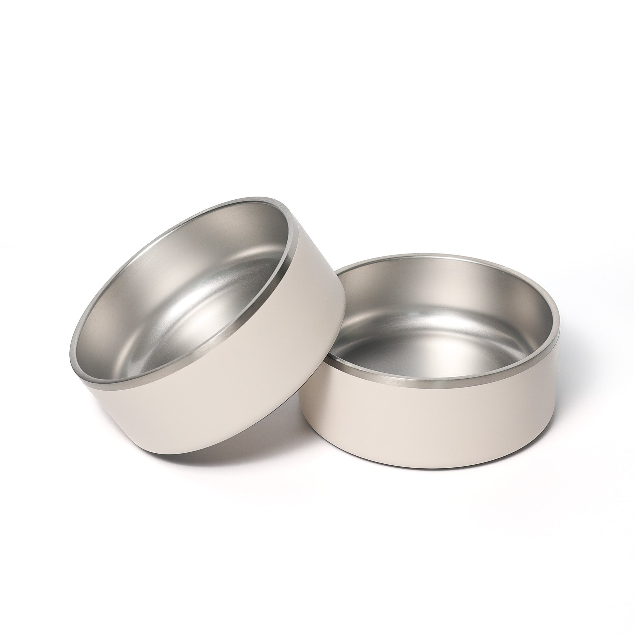 16oz Stainless Steel Bowl Set (Coconut) - Pups & Bubs