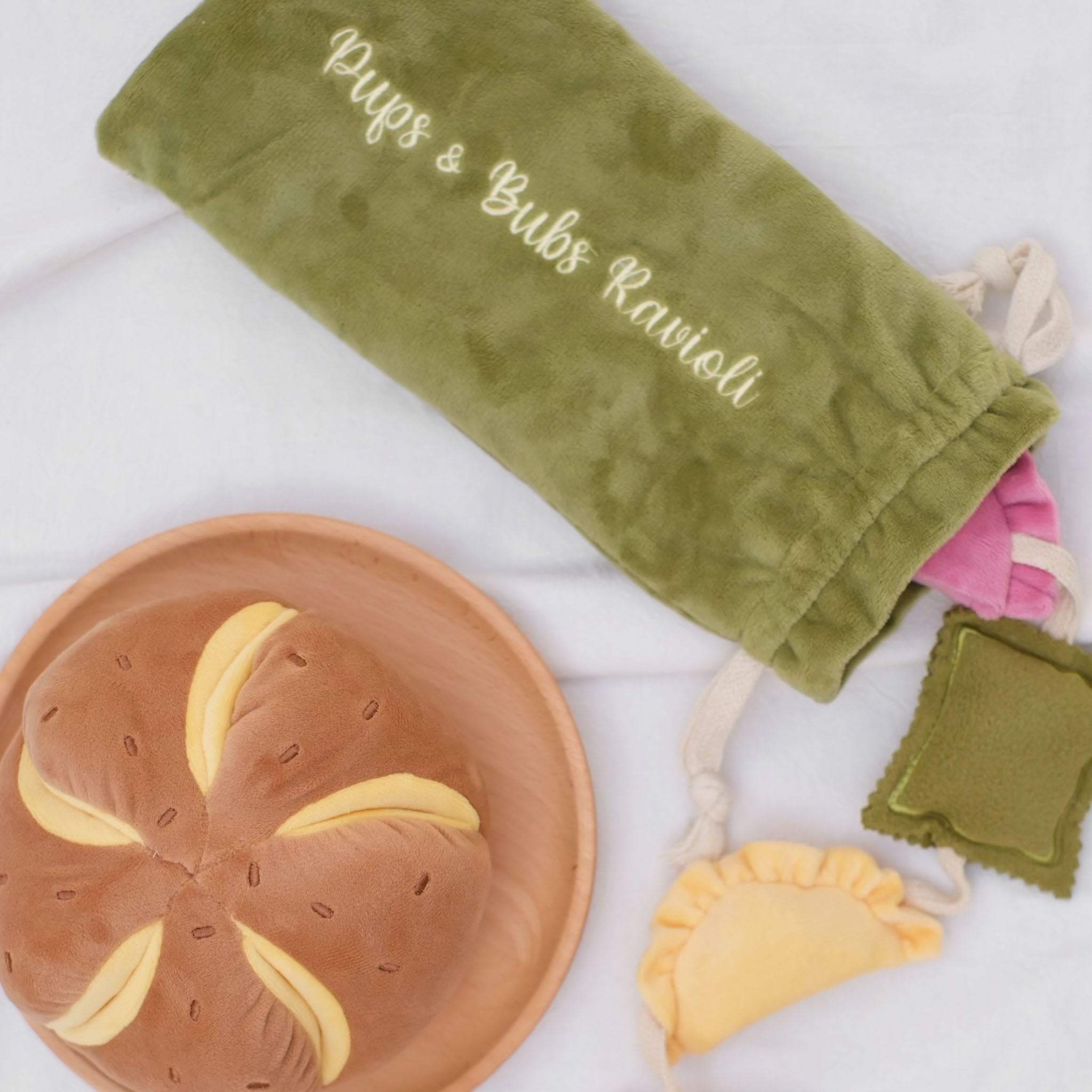 Cheesy Bread Nosework Toy - Pups & Bubs