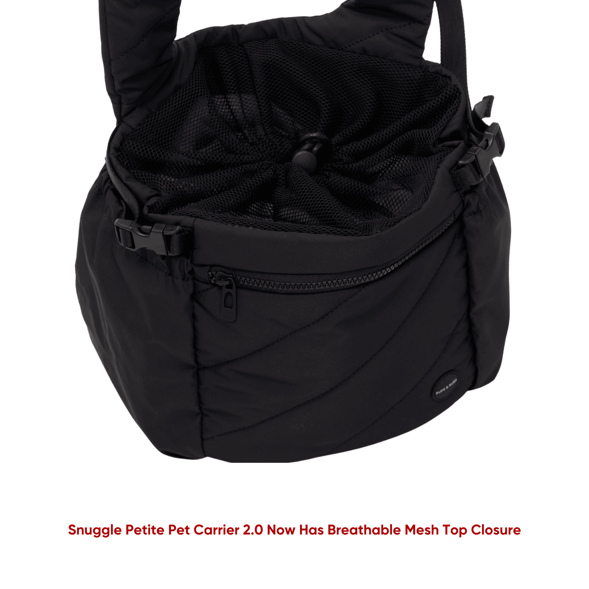Snuggle Petite Pet Carrier 2.0 (Black) - Pups & Bubs