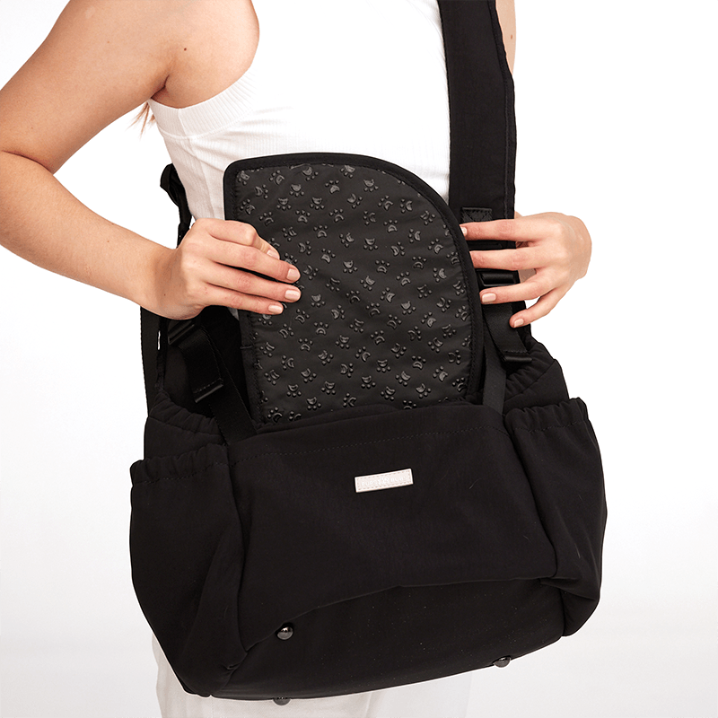 Carry Me Pet Carrier / Crossbody (Black) - Pups & Bubs