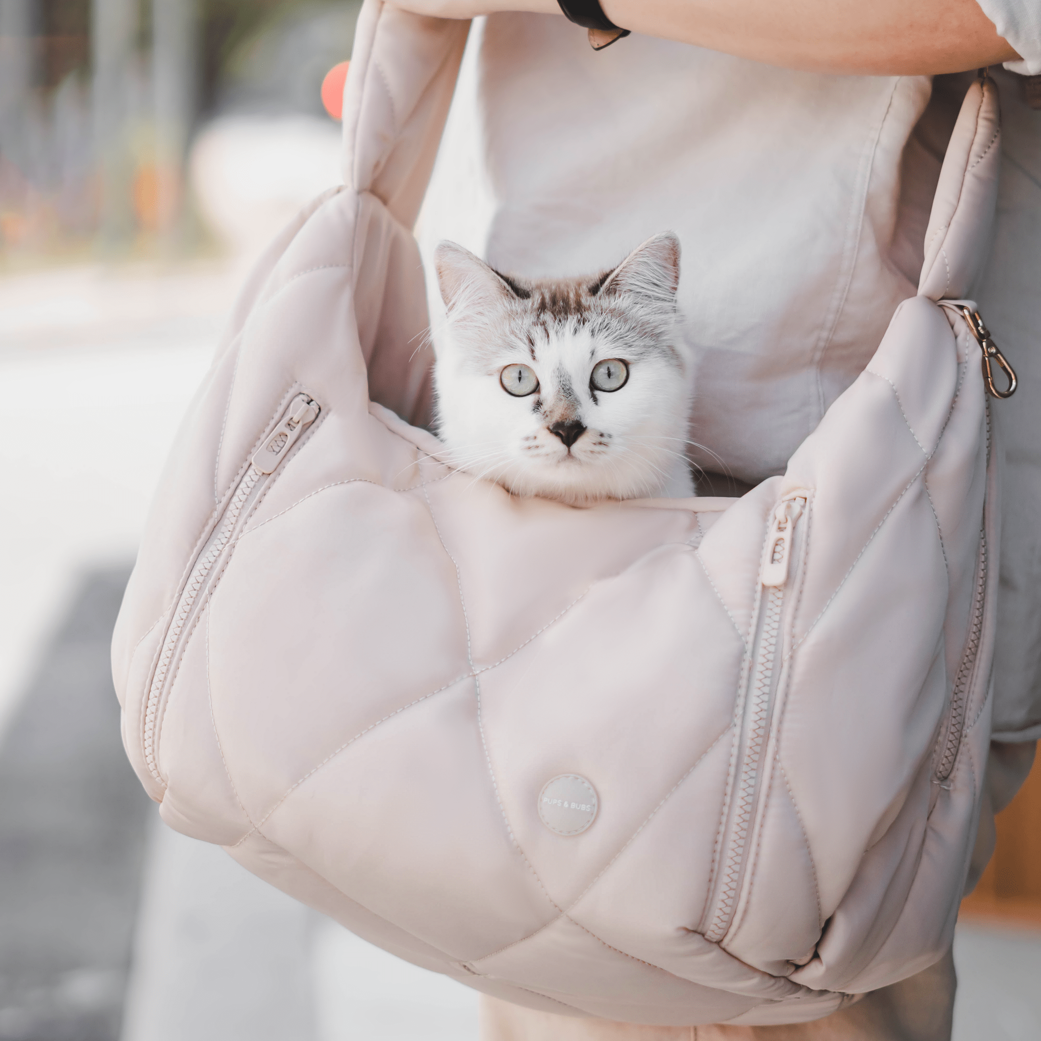 Cloud Crossbody Pet Carrier (Latte) - Pups & Bubs