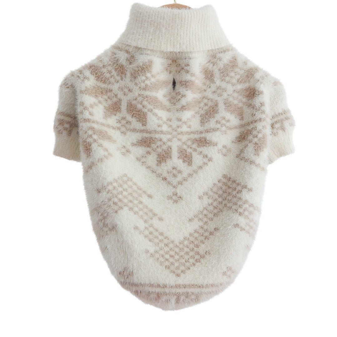 Soft Cloud Sweater (Let It Snow) w/ Leash Opening - Pups & Bubs