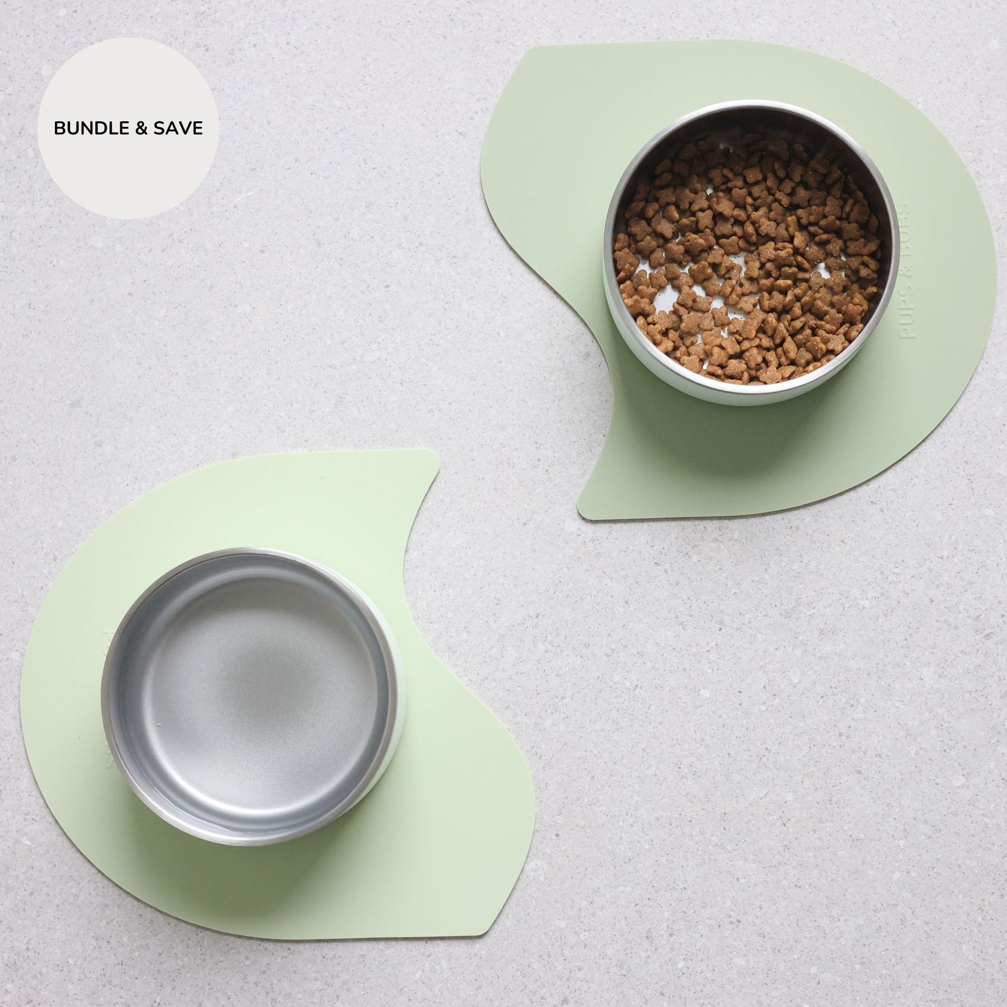 Bowl & Puzzle Placemat Set (Sea Salt + Matcha)