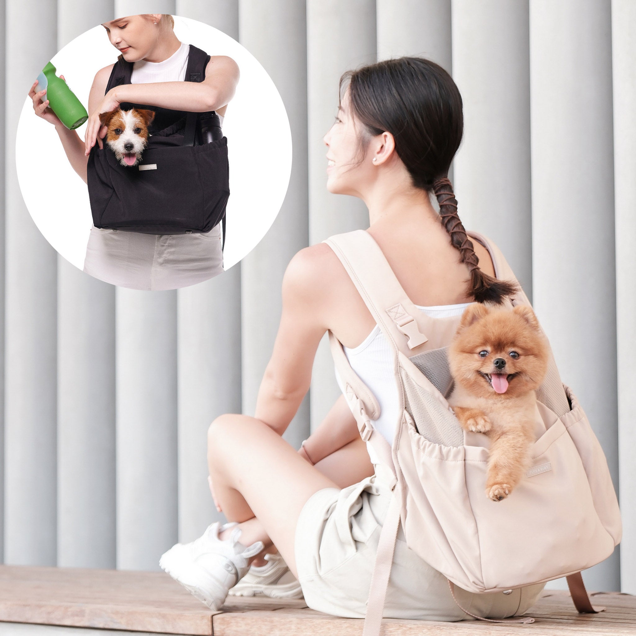 Let's Adventure Pet Carrier / Front & Backpack (Desert)
