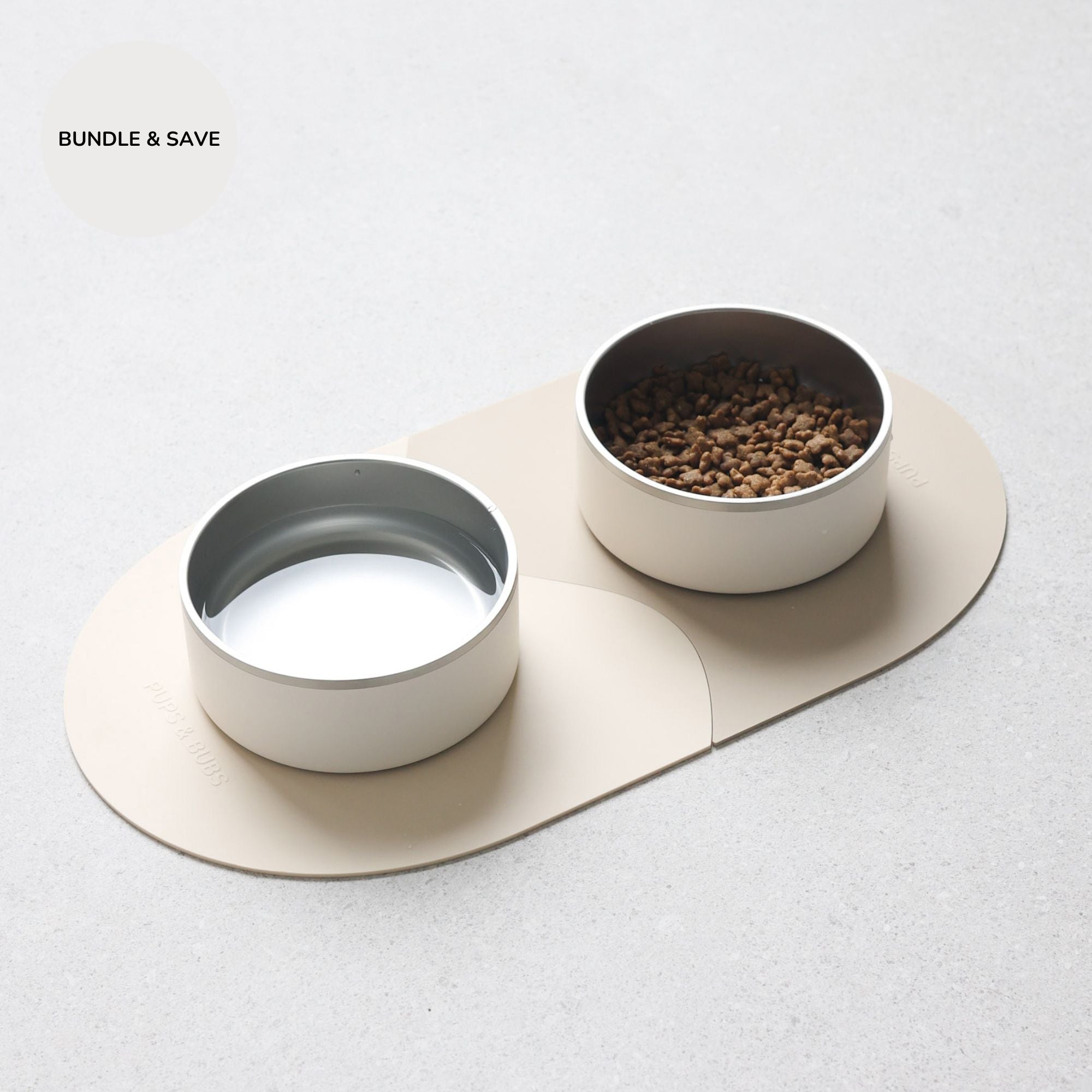 Bowl & Puzzle Placemat Set (Coconut + Affogato) - Pups & Bubs