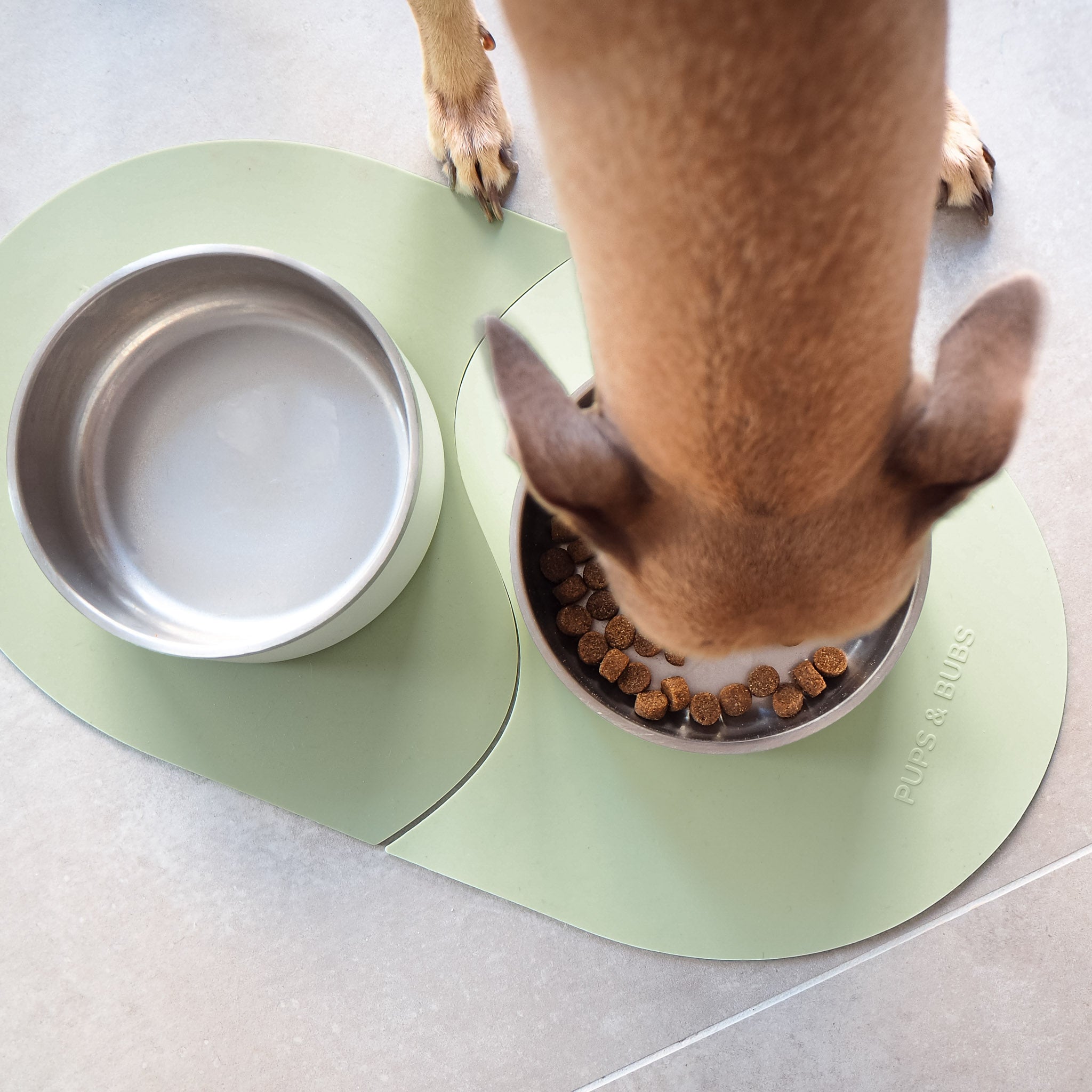 Bowl & Puzzle Placemat Set (Sea Salt + Matcha) - Pups & Bubs