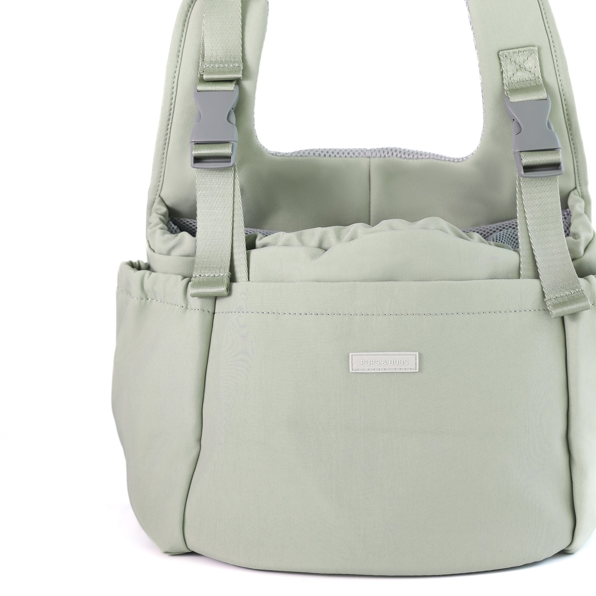 Carry Me Crossbody Pet Carrier (Sage) - Pups & Bubs