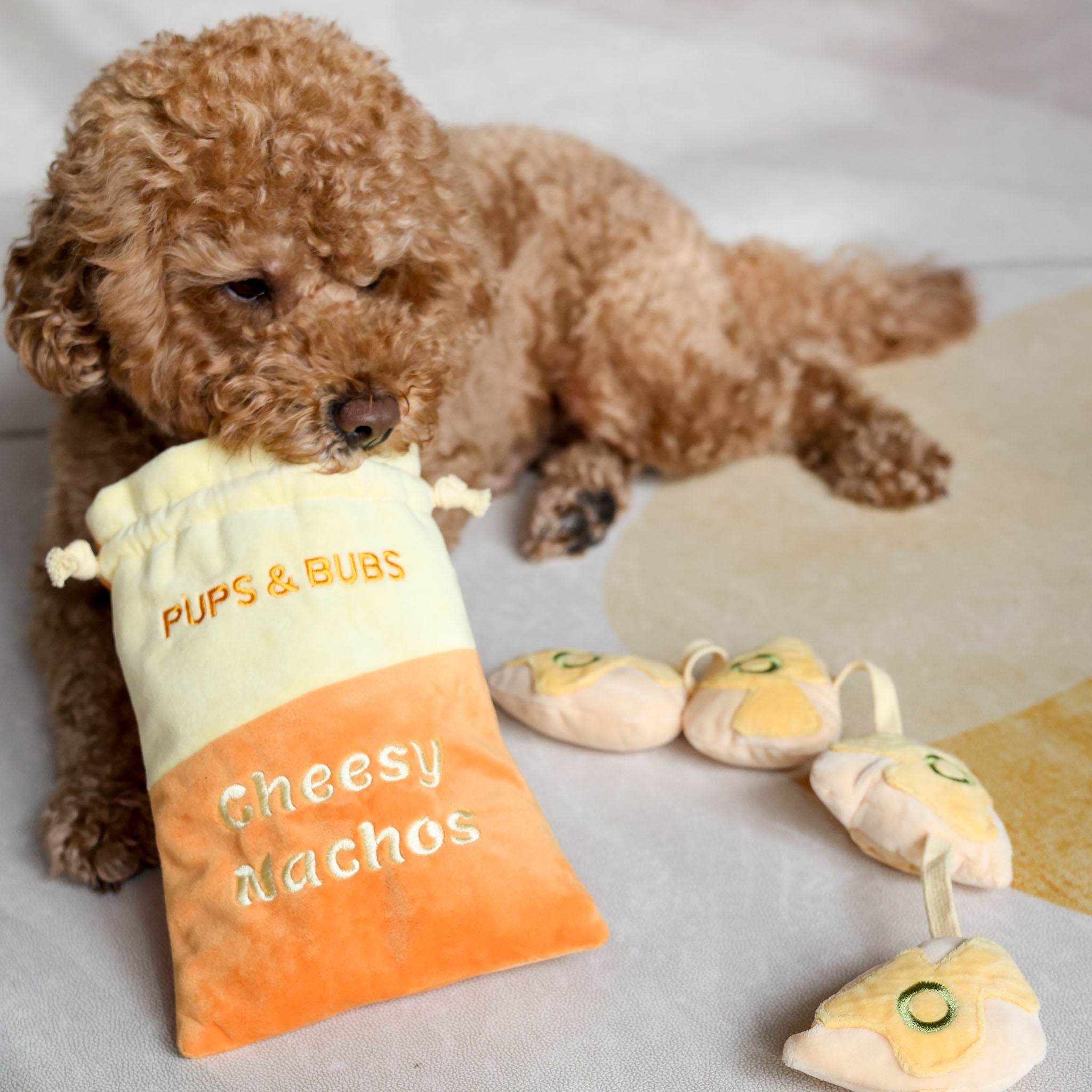 Cheesy Nachos Nosework Toy - Pups & Bubs