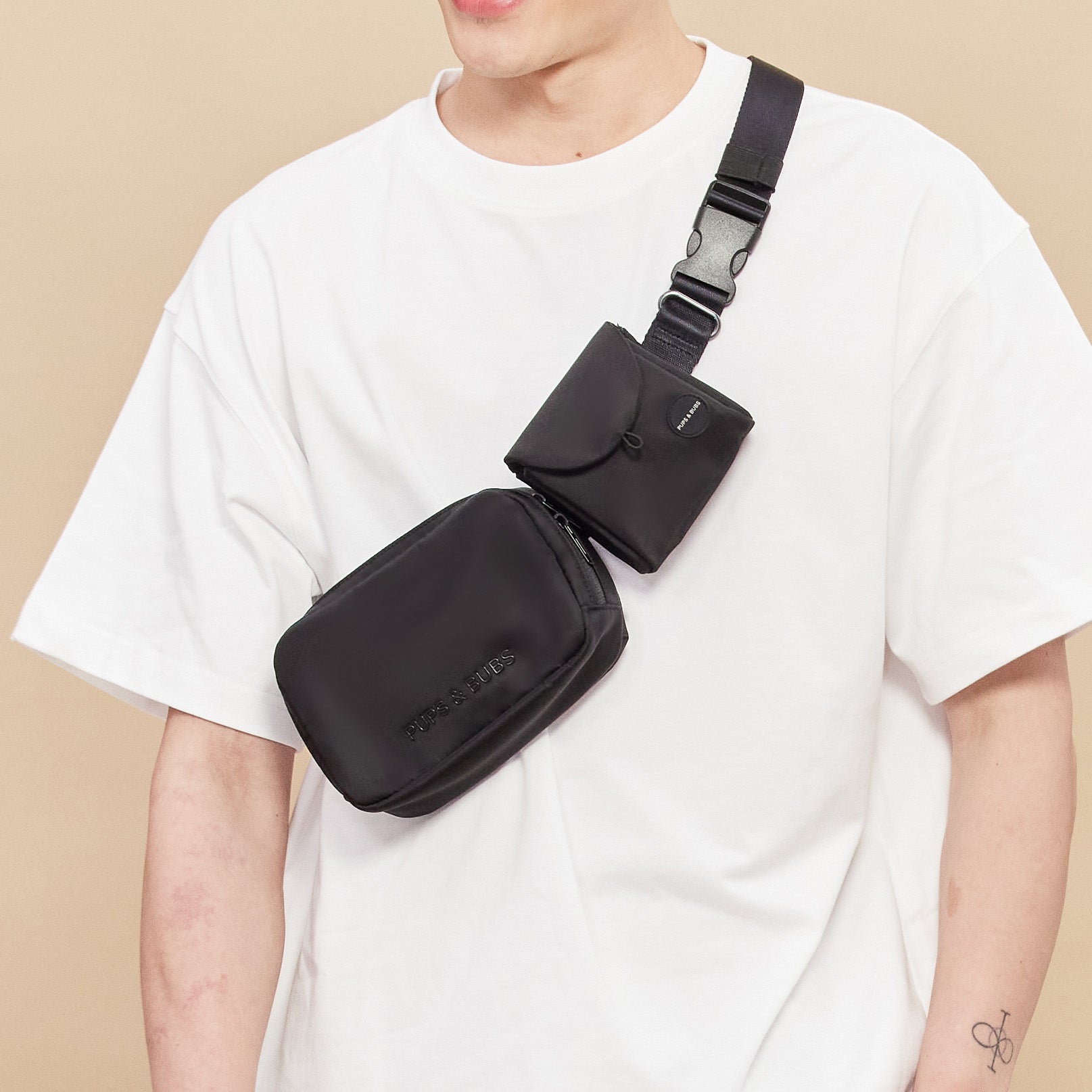 Essentials Belt Bag (Black) - Pups & Bubs