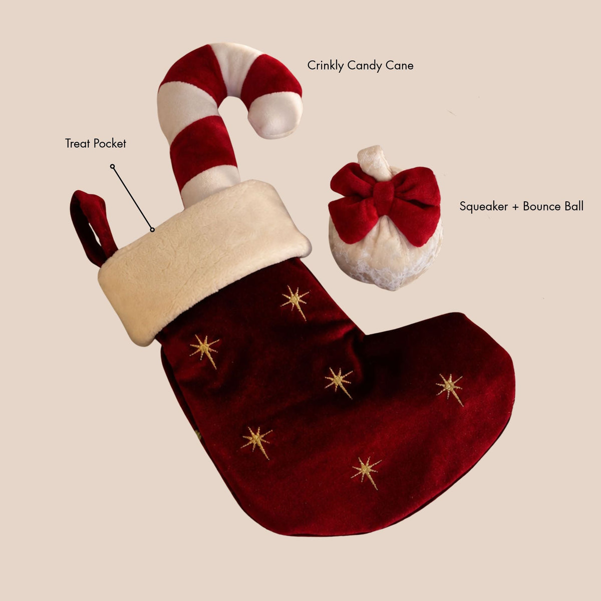 Holiday Stocking Nosework Toy (3-Piece Set) - Pups & Bubs