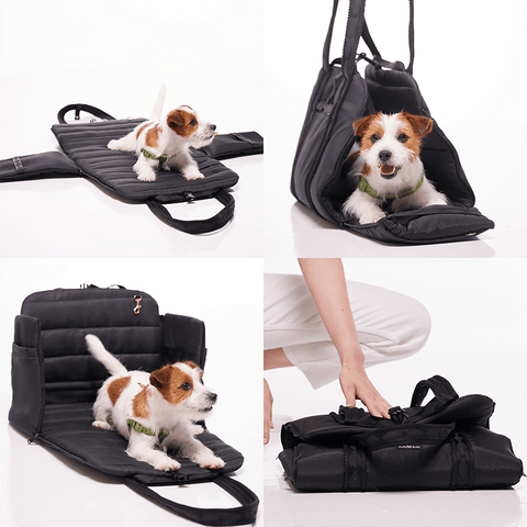 Everywhere Convertible Tote Bag Pet Carrier (Black) - Pups & Bubs