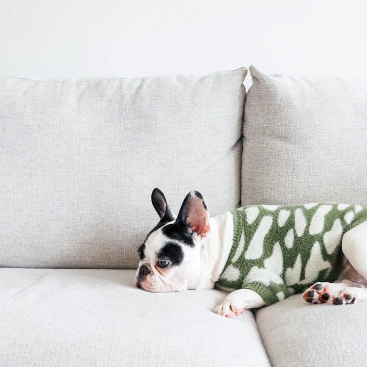 Soft Cloud Sweater (Moo) w/ Leash Opening - Pups & Bubs